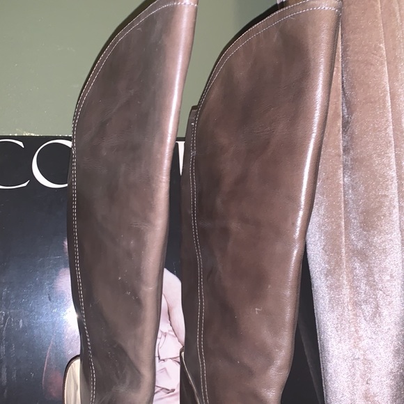 Beautiful Designer Thigh High Genuine Leather Boots/Sole Brown, Size 10/41. - Picture 2 of 15